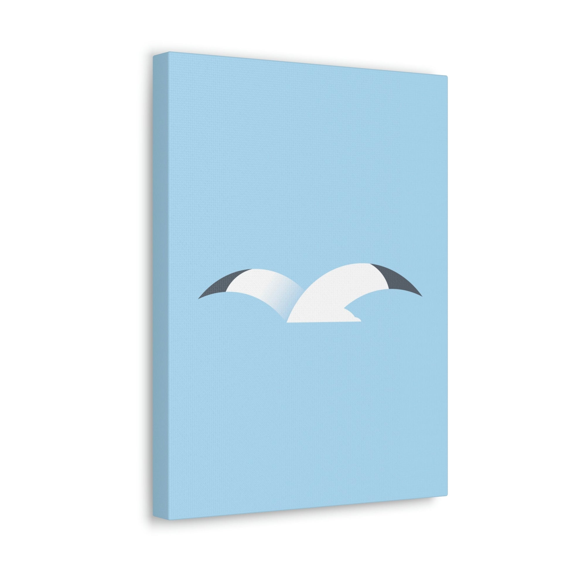 Seagull Flying Bird Minimal Abstract Art Aesthetic Classic Art Canvas Gallery Wraps Ichaku [Perfect Gifts Selection]