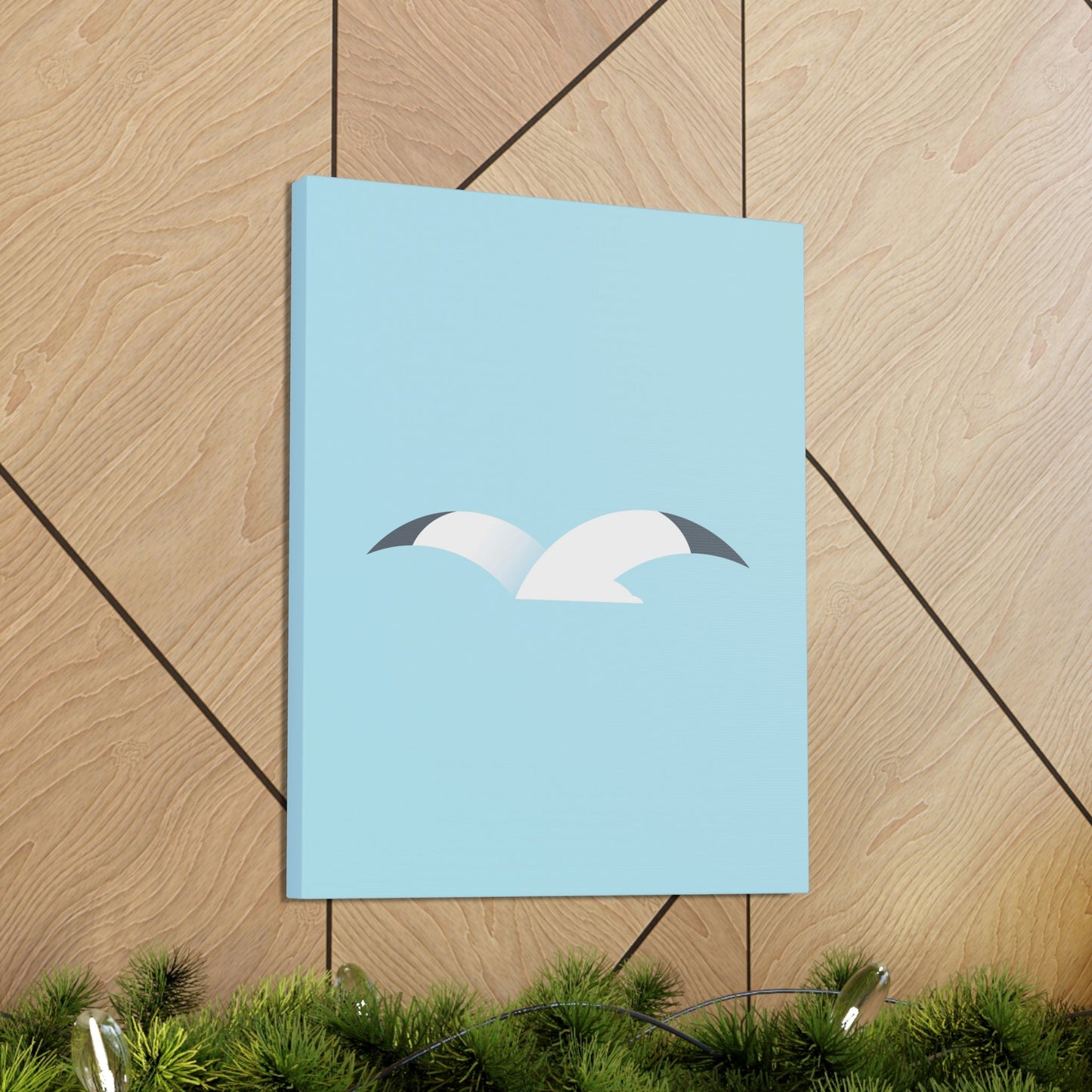 Seagull Flying Bird Minimal Abstract Art Aesthetic Classic Art Canvas Gallery Wraps Ichaku [Perfect Gifts Selection]