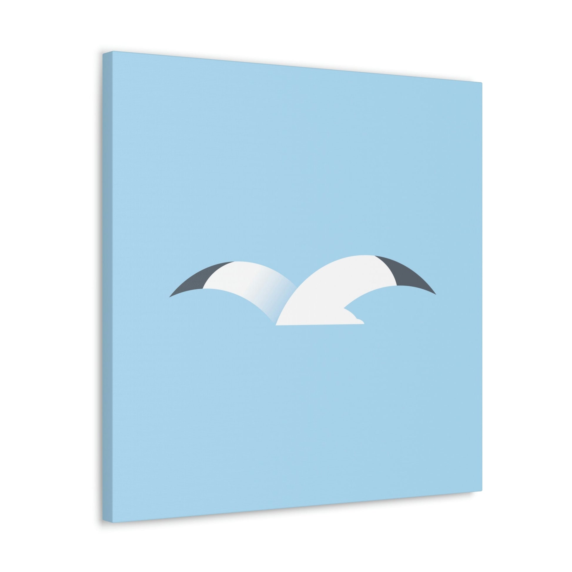 Seagull Flying Bird Minimal Abstract Art Aesthetic Classic Art Canvas Gallery Wraps Ichaku [Perfect Gifts Selection]
