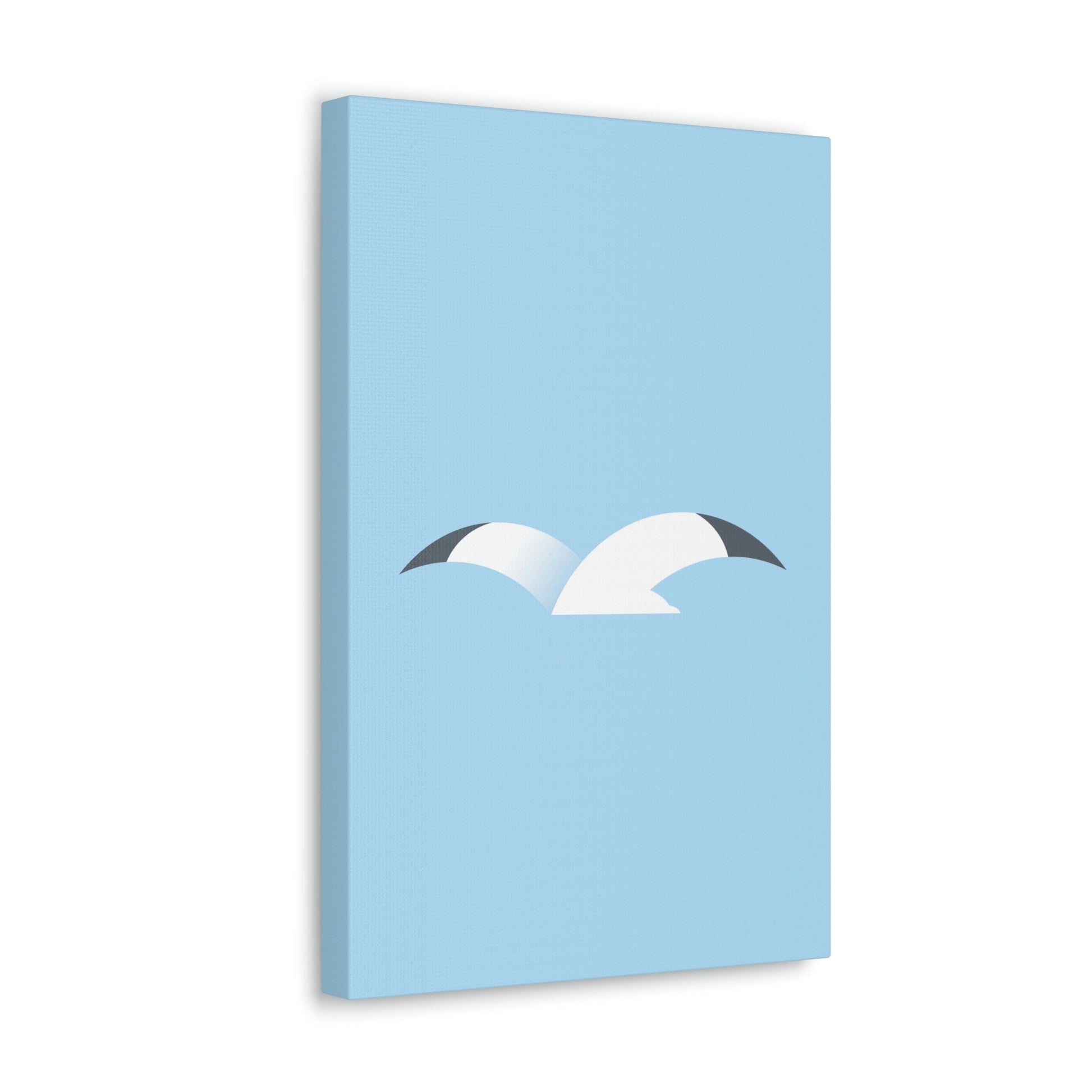 Seagull Flying Bird Minimal Abstract Art Aesthetic Classic Art Canvas Gallery Wraps Ichaku [Perfect Gifts Selection]