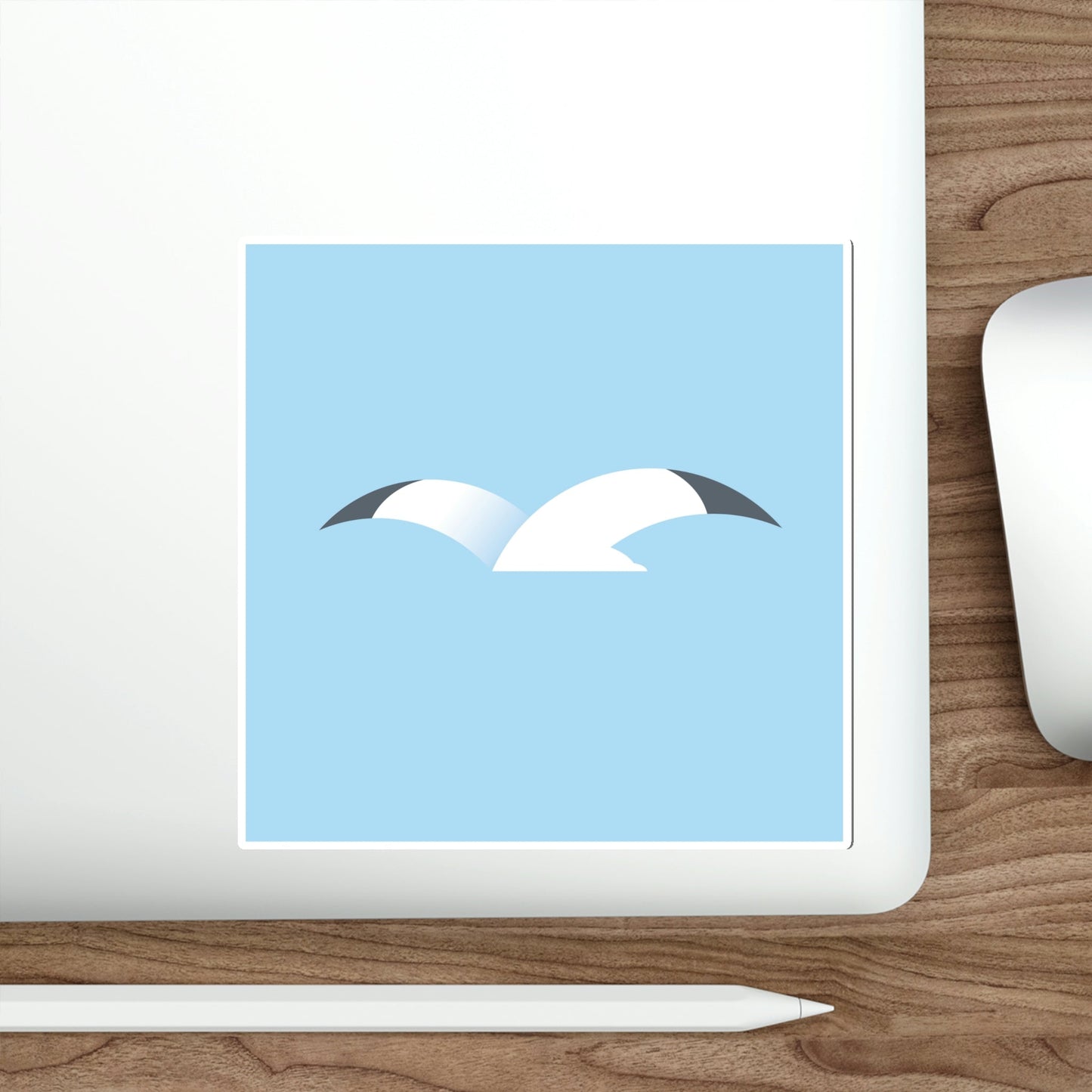 Seagull Flying Bird Minimal Abstract Art Aesthetic Die-Cut Sticker Ichaku [Perfect Gifts Selection]