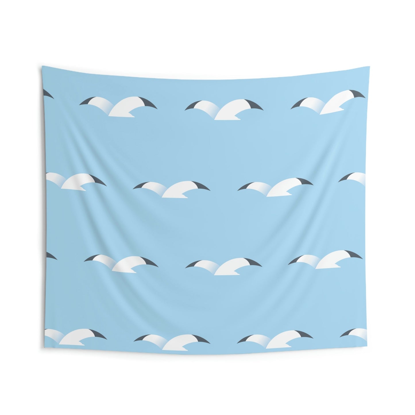 Seagull Flying Bird Minimal Abstract Art Aesthetic Indoor Wall Tapestries Ichaku [Perfect Gifts Selection]