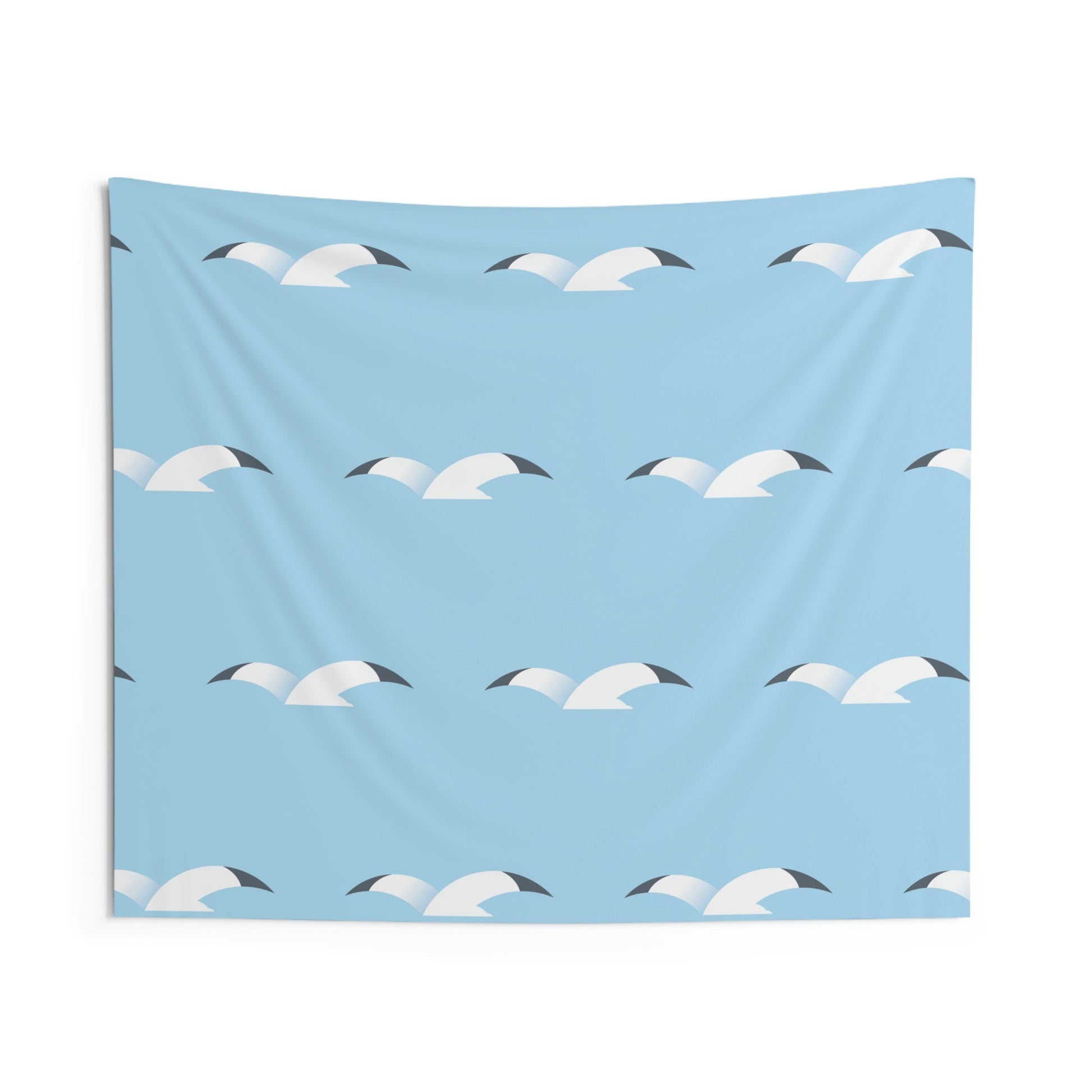 Seagull Flying Bird Minimal Abstract Art Aesthetic Indoor Wall Tapestries Ichaku [Perfect Gifts Selection]