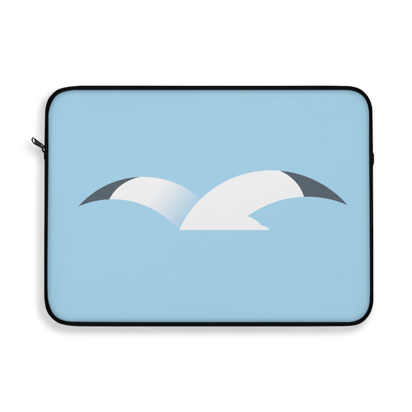 Seagull Flying Bird Minimal Abstract Art Aesthetic Laptop Sleeve Ichaku [Perfect Gifts Selection]