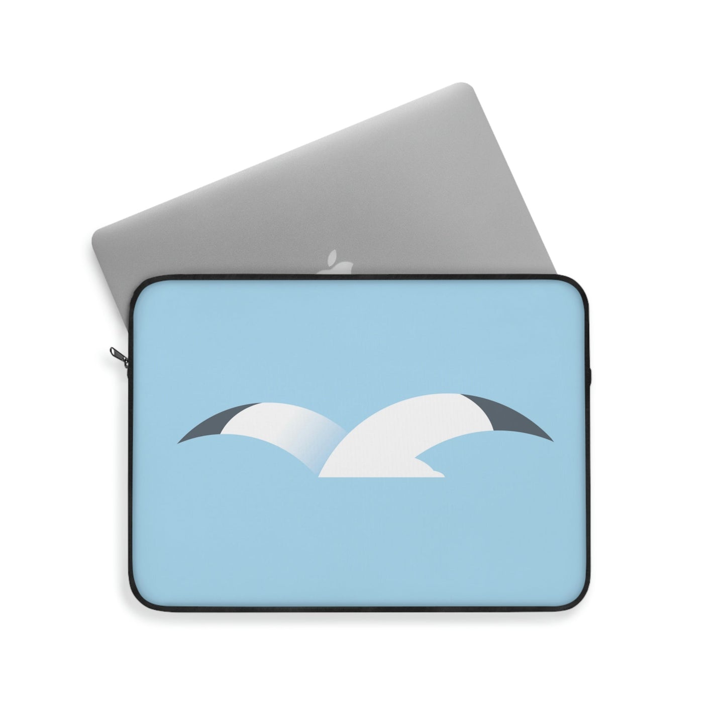 Seagull Flying Bird Minimal Abstract Art Aesthetic Laptop Sleeve Ichaku [Perfect Gifts Selection]