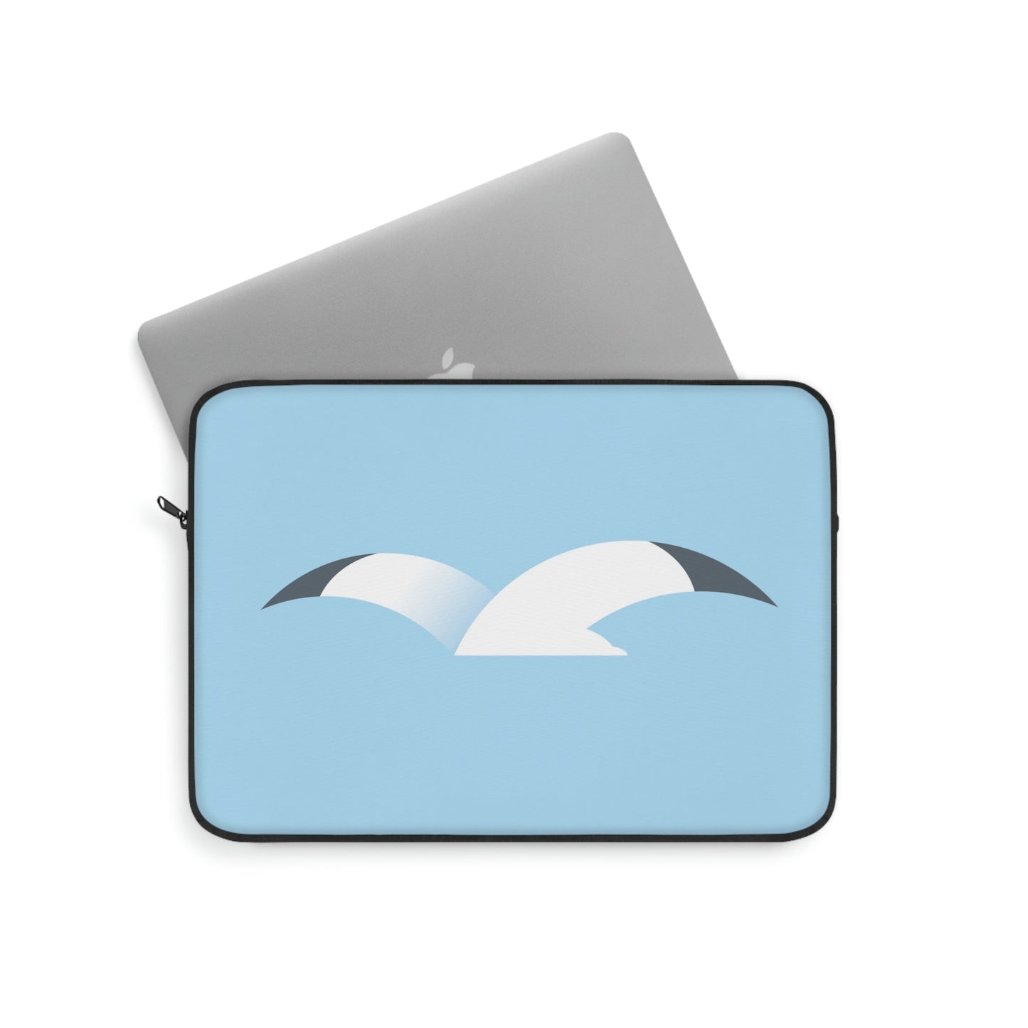 Seagull Flying Bird Minimal Abstract Art Aesthetic Laptop Sleeve Ichaku [Perfect Gifts Selection]