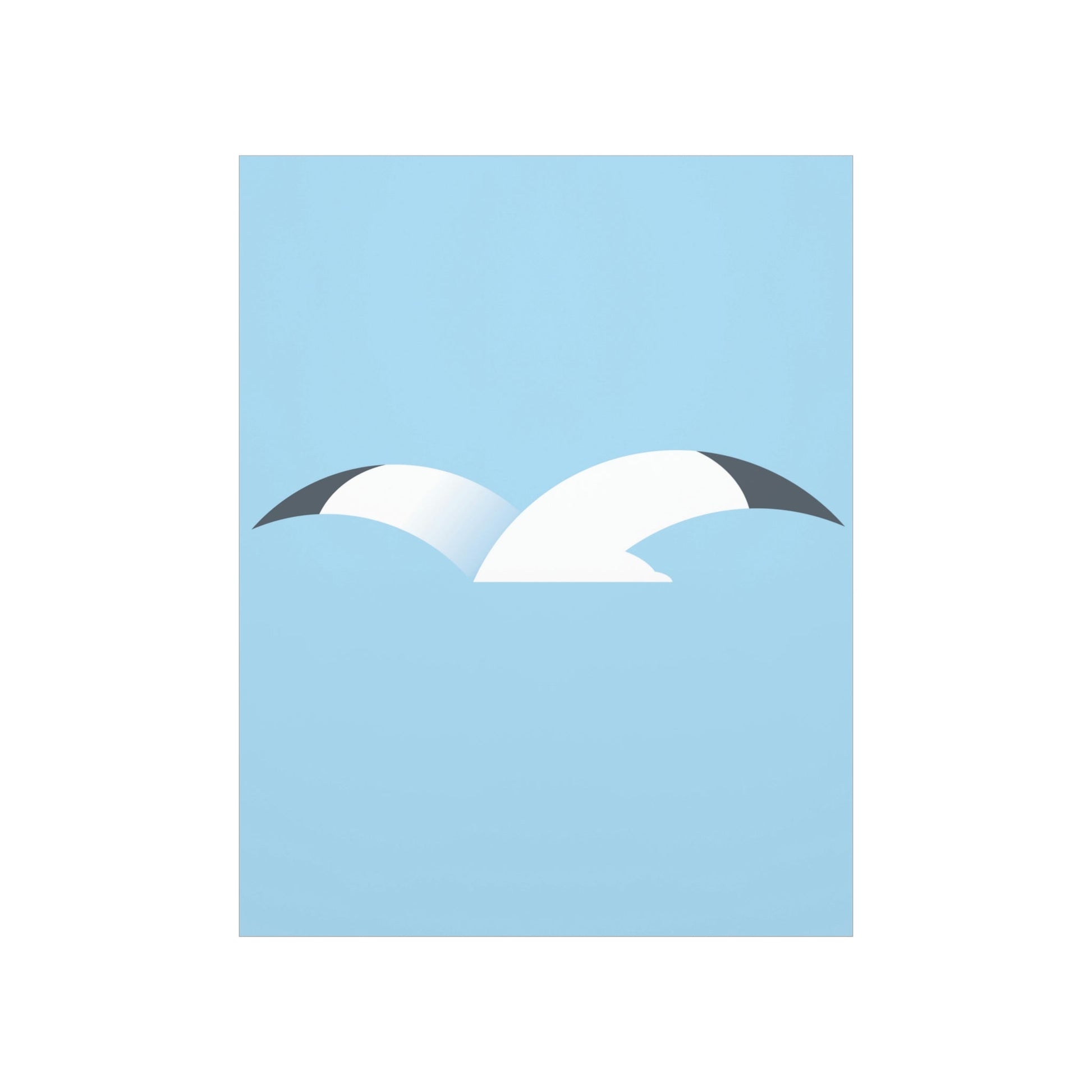 Seagull Flying Bird Minimal Abstract Art Aesthetic Premium Matte Vertical Posters Ichaku [Perfect Gifts Selection]