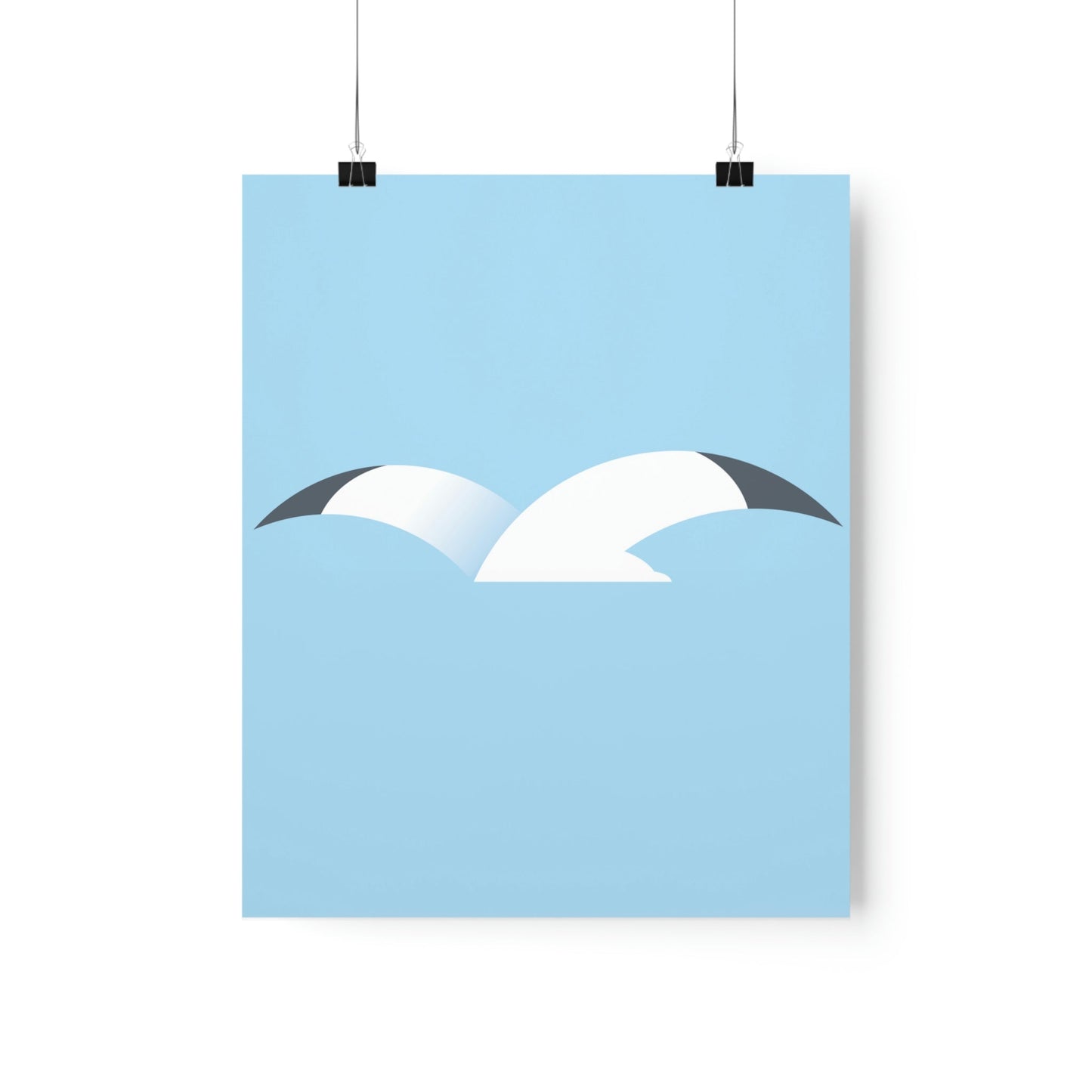 Seagull Flying Bird Minimal Abstract Art Aesthetic Premium Matte Vertical Posters Ichaku [Perfect Gifts Selection]