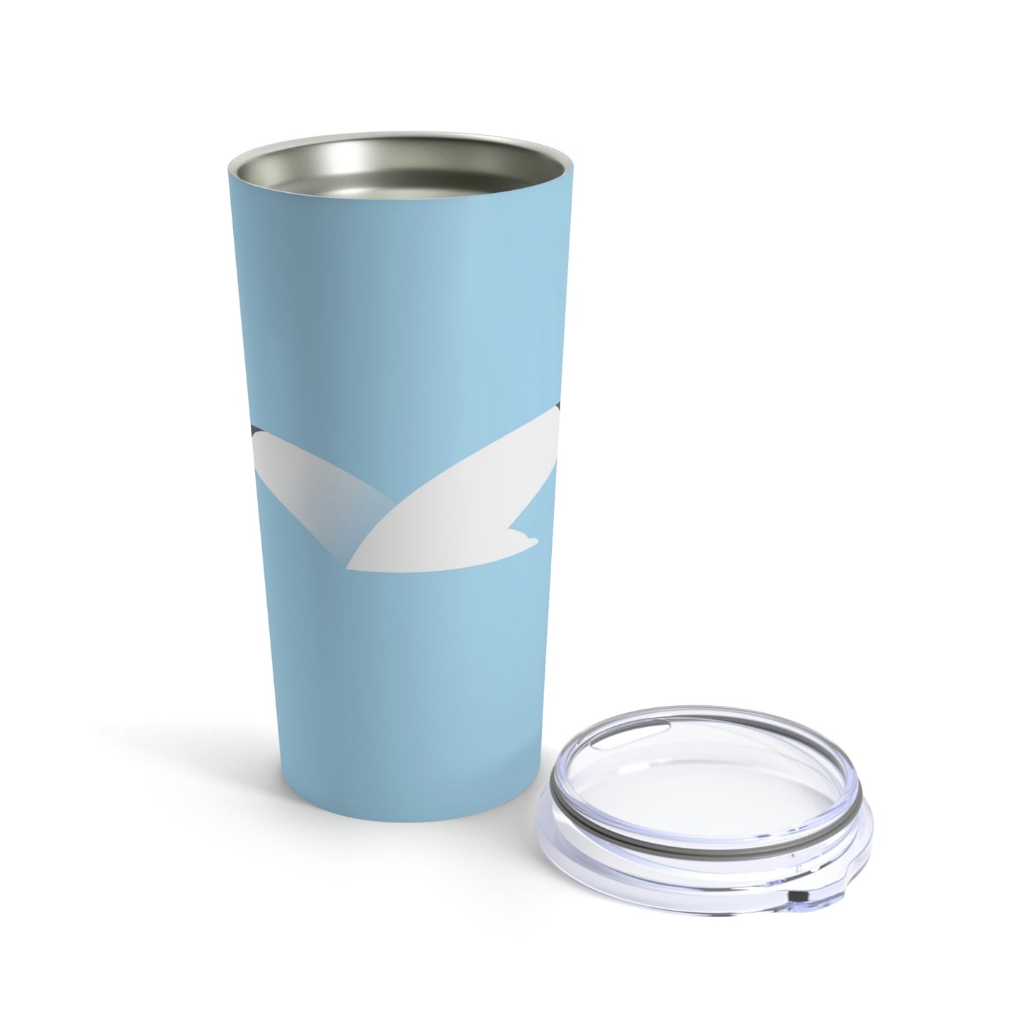 Seagull Flying Bird Minimal Abstract Art Aesthetic Stainless Steel Hot or Cold Vacuum Tumbler 20oz Ichaku [Perfect Gifts Selection]