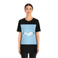 Seagull Flying Bird Minimal Abstract Art Aesthetic Unisex Jersey Short Sleeve T-Shirt Ichaku [Perfect Gifts Selection]