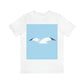 Seagull Flying Bird Minimal Abstract Art Aesthetic Unisex Jersey Short Sleeve T-Shirt Ichaku [Perfect Gifts Selection]