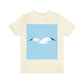 Seagull Flying Bird Minimal Abstract Art Aesthetic Unisex Jersey Short Sleeve T-Shirt Ichaku [Perfect Gifts Selection]