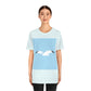 Seagull Flying Bird Minimal Abstract Art Aesthetic Unisex Jersey Short Sleeve T-Shirt Ichaku [Perfect Gifts Selection]