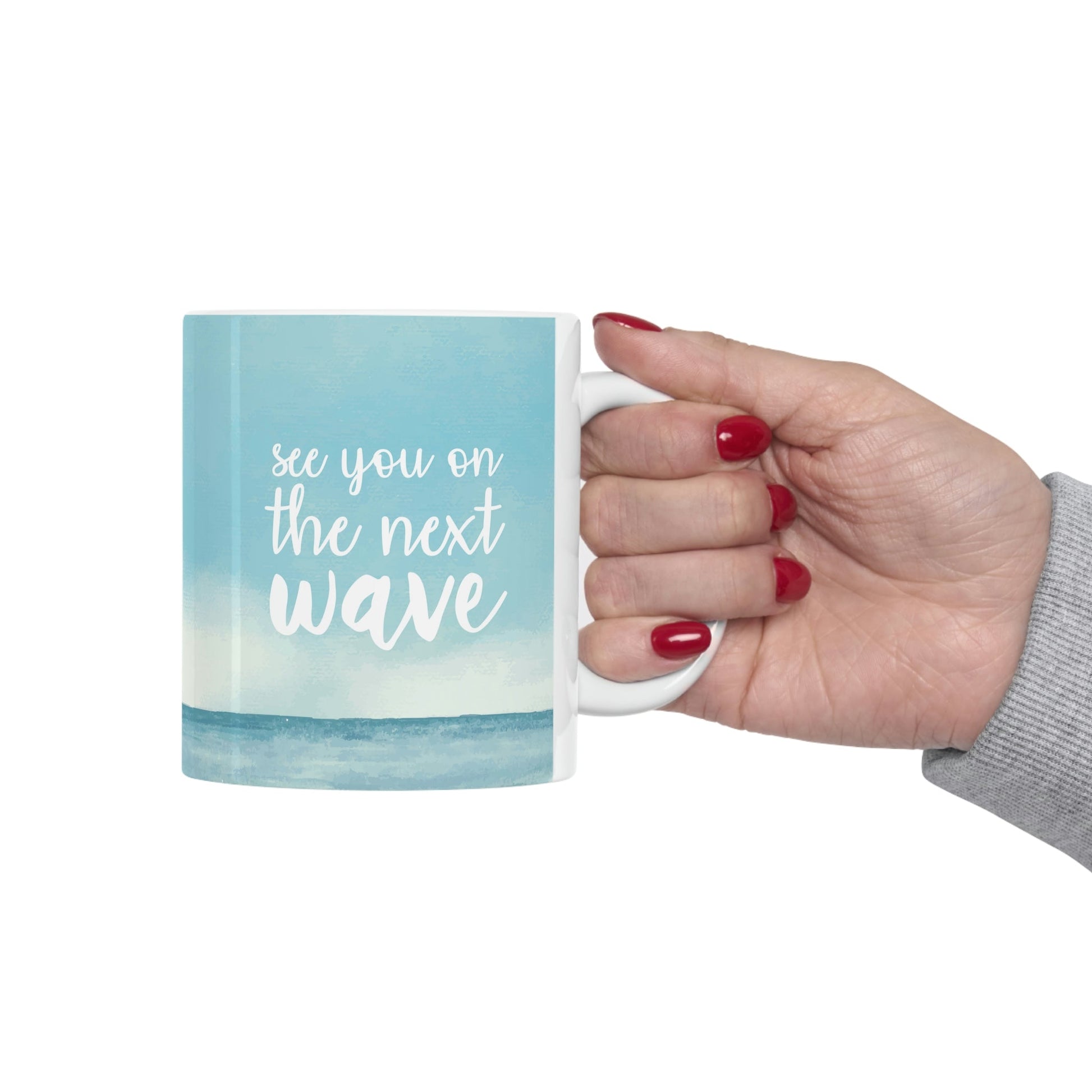 See You On the Next Wave Surfers Slogan Ceramic Mug 11oz Ichaku [Perfect Gifts Selection]