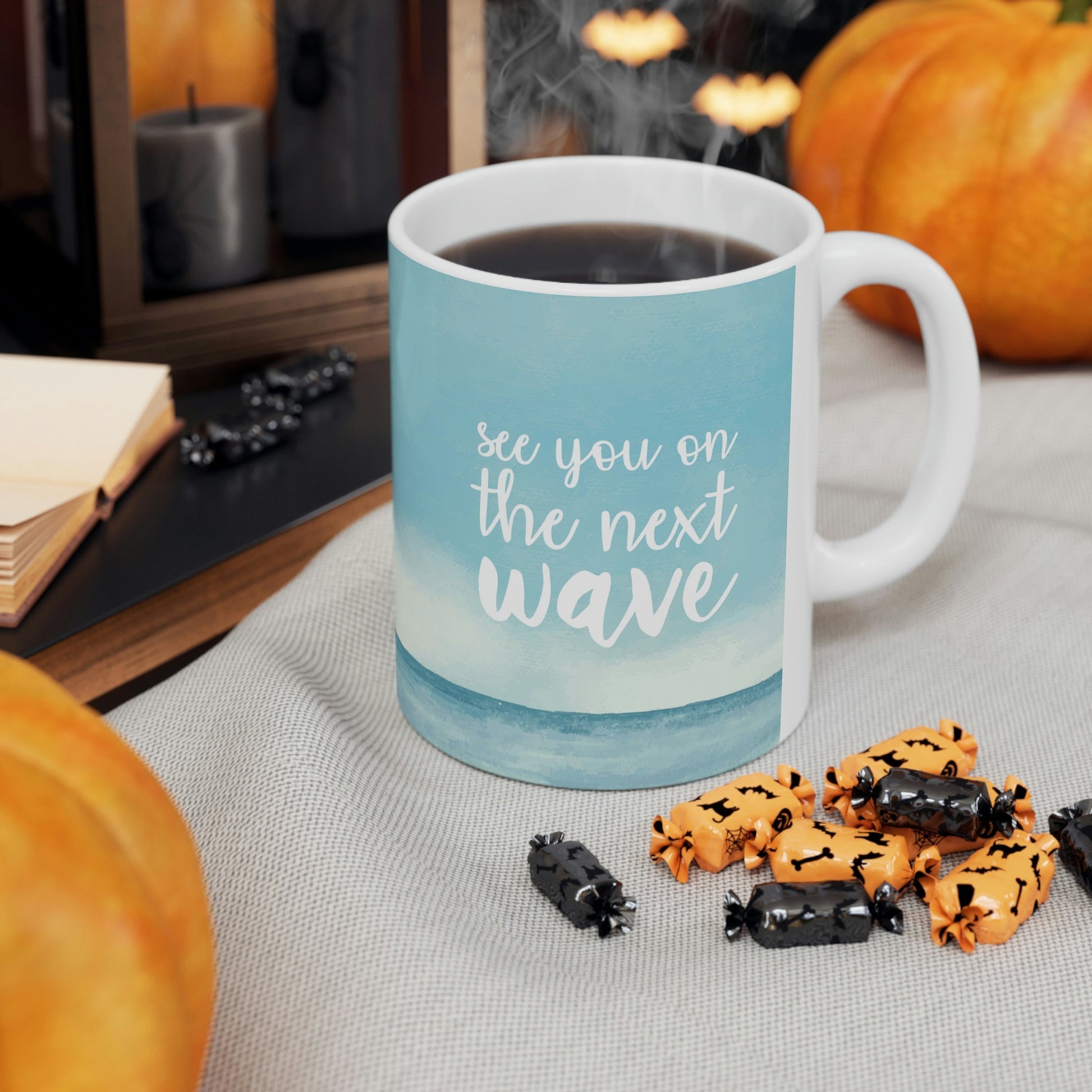 See You On the Next Wave Surfers Slogan Ceramic Mug 11oz Ichaku [Perfect Gifts Selection]