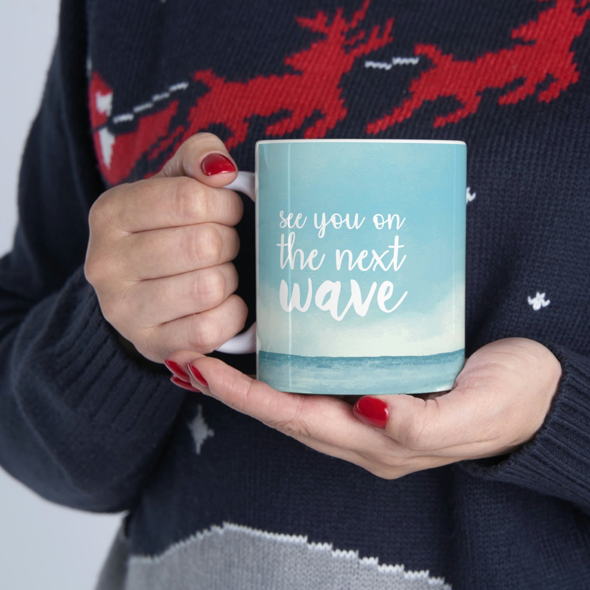 See You On the Next Wave Surfers Slogan Ceramic Mug 11oz Ichaku [Perfect Gifts Selection]