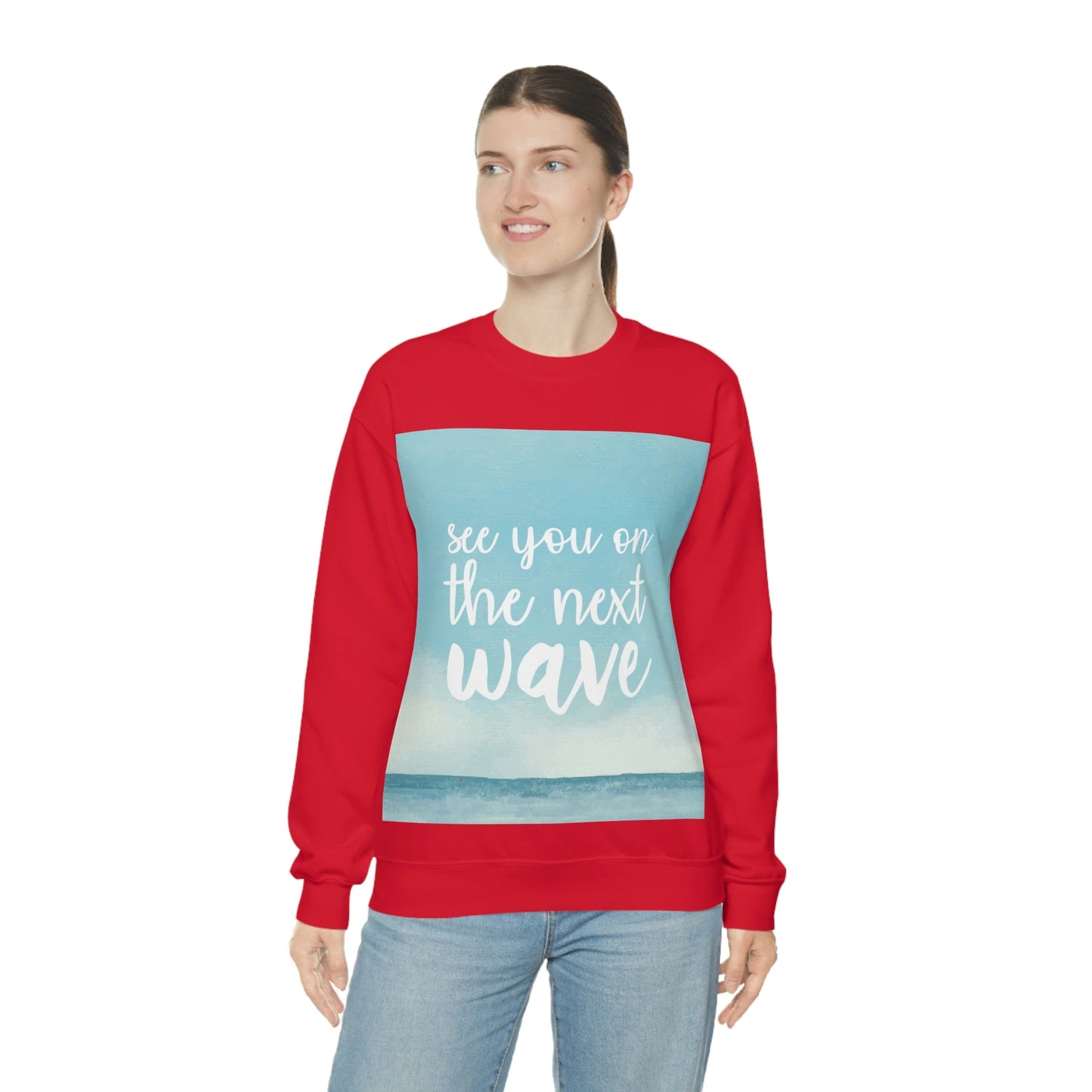 See You On the Next Wave Surfers Slogan Heavy Blend™ Crewneck Sweatshirt Ichaku [Perfect Gifts Selection]