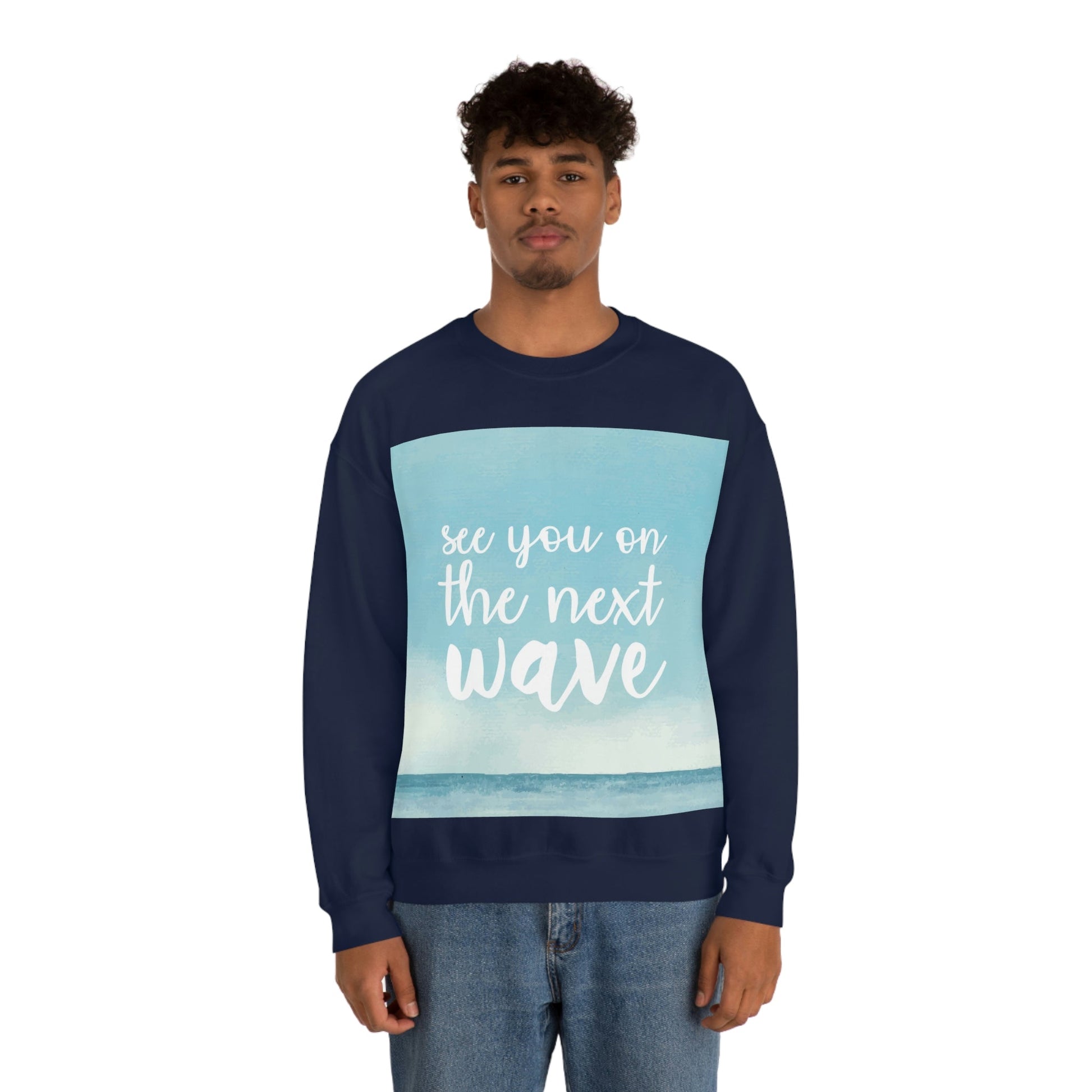 See You On the Next Wave Surfers Slogan Heavy Blend™ Crewneck Sweatshirt Ichaku [Perfect Gifts Selection]