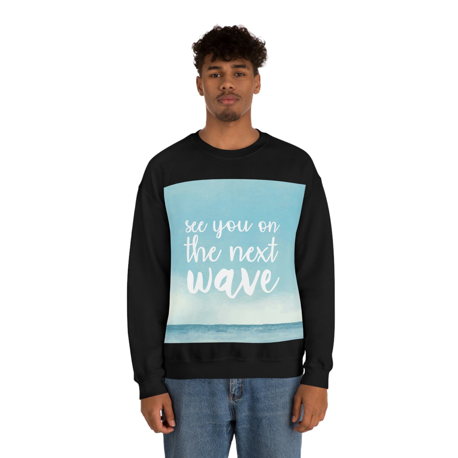 See You On the Next Wave Surfers Slogan Heavy Blend™ Crewneck Sweatshirt Ichaku [Perfect Gifts Selection]