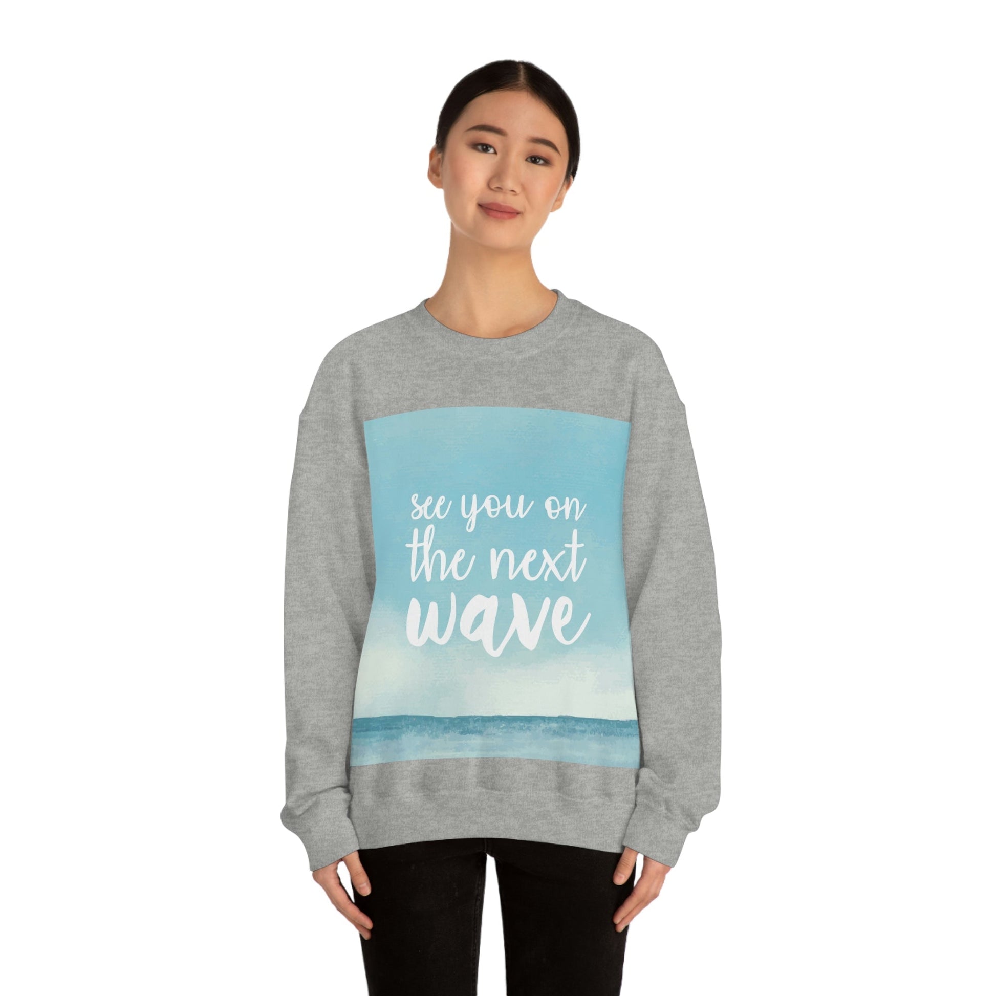 See You On the Next Wave Surfers Slogan Heavy Blend™ Crewneck Sweatshirt Ichaku [Perfect Gifts Selection]