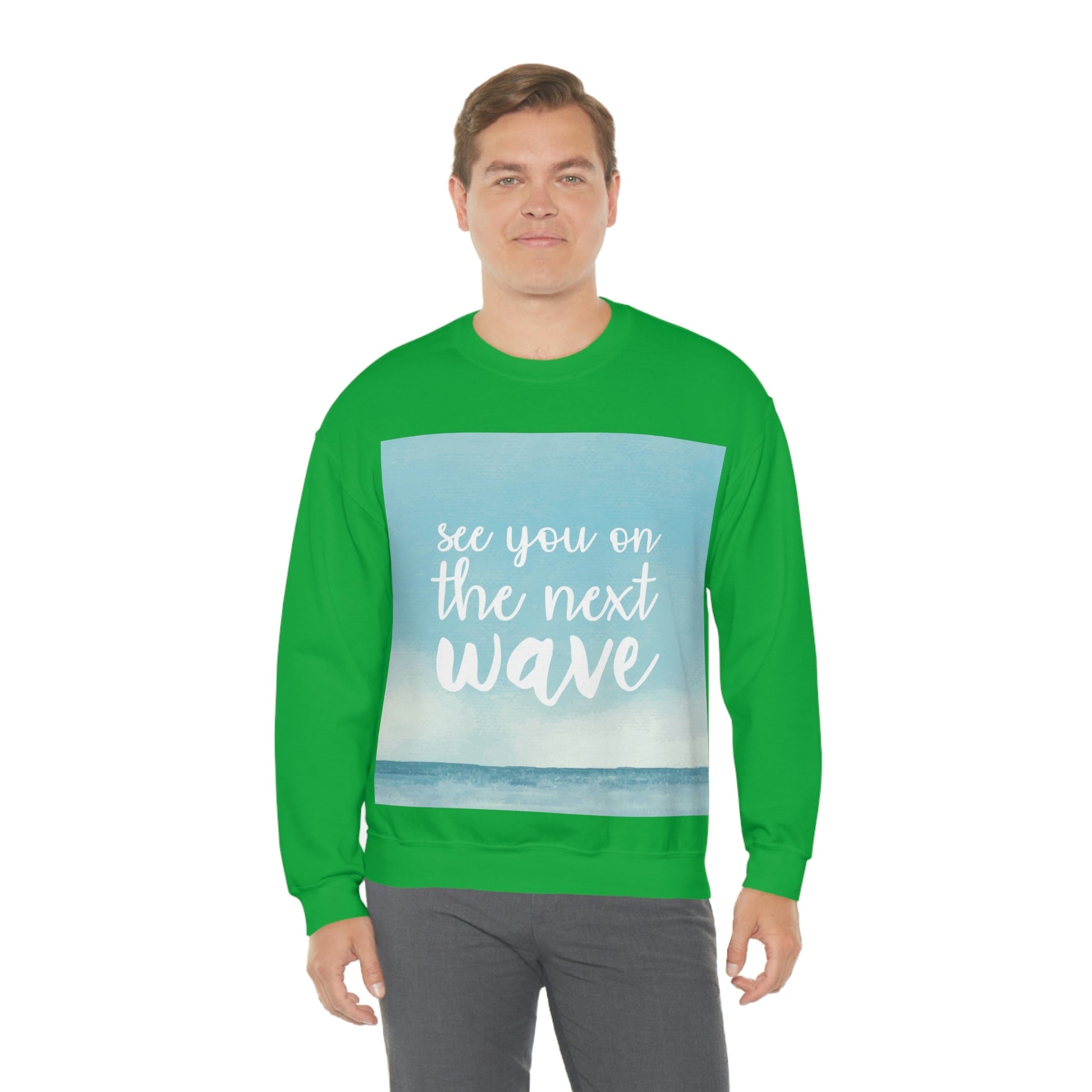 See You On the Next Wave Surfers Slogan Heavy Blend™ Crewneck Sweatshirt Ichaku [Perfect Gifts Selection]