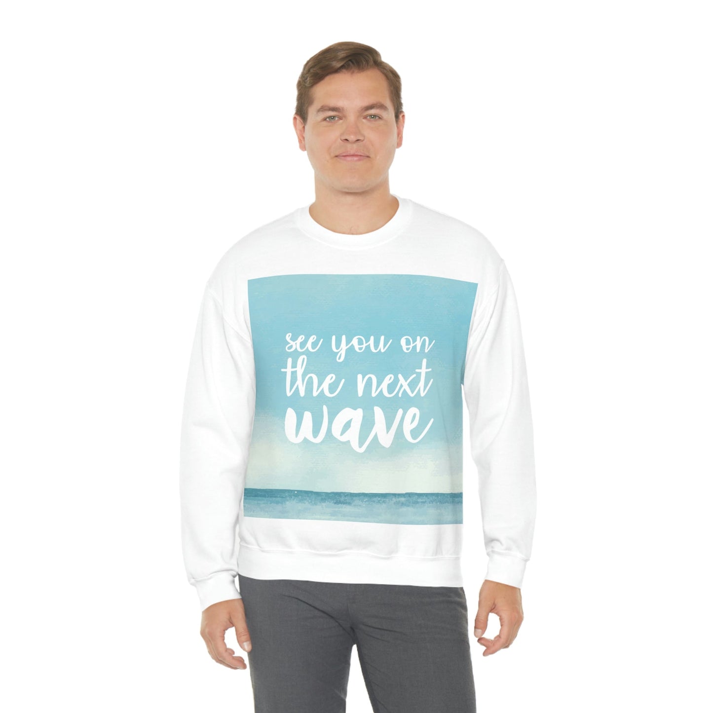 See You On the Next Wave Surfers Slogan Heavy Blend™ Crewneck Sweatshirt Ichaku [Perfect Gifts Selection]