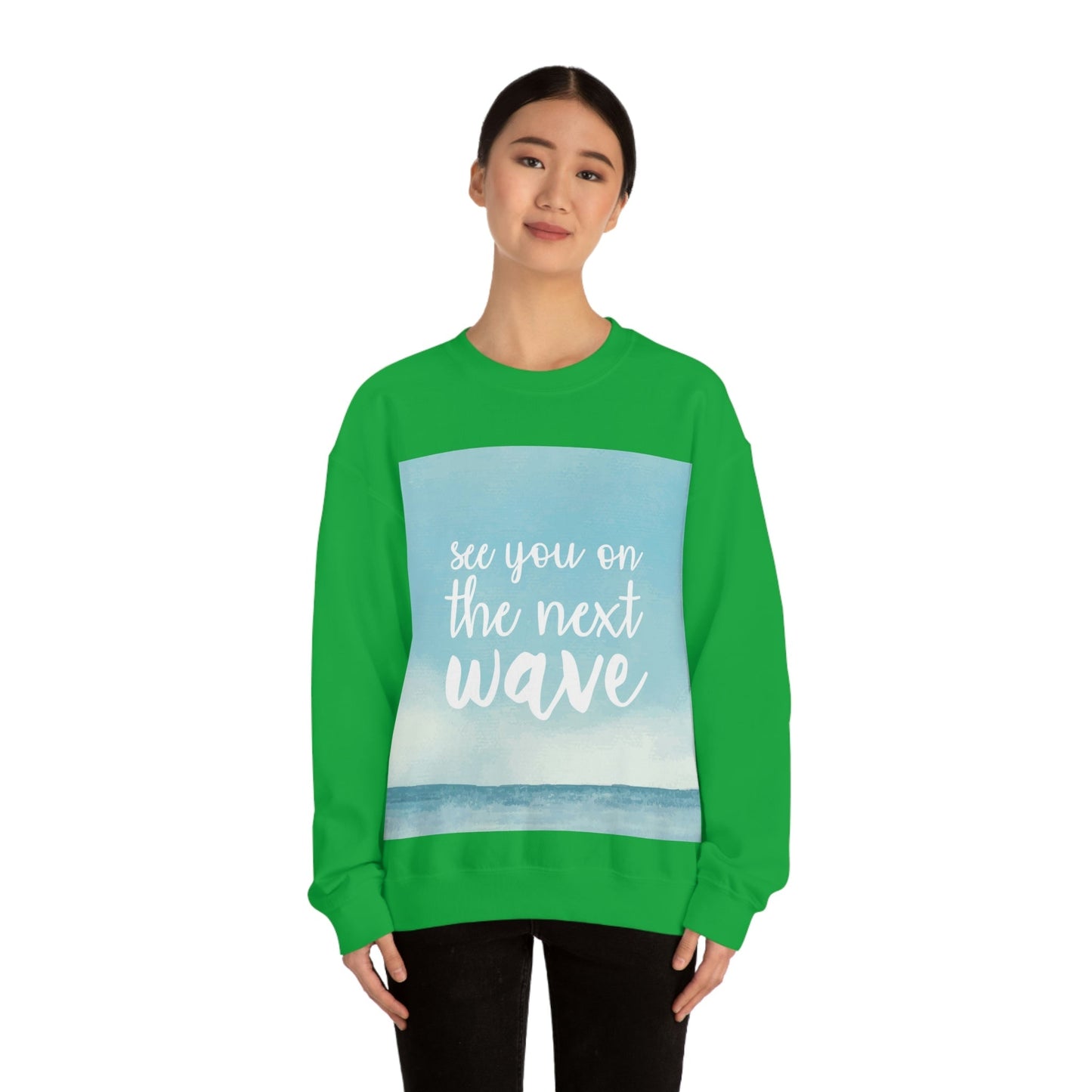 See You On the Next Wave Surfers Slogan Heavy Blend™ Crewneck Sweatshirt Ichaku [Perfect Gifts Selection]