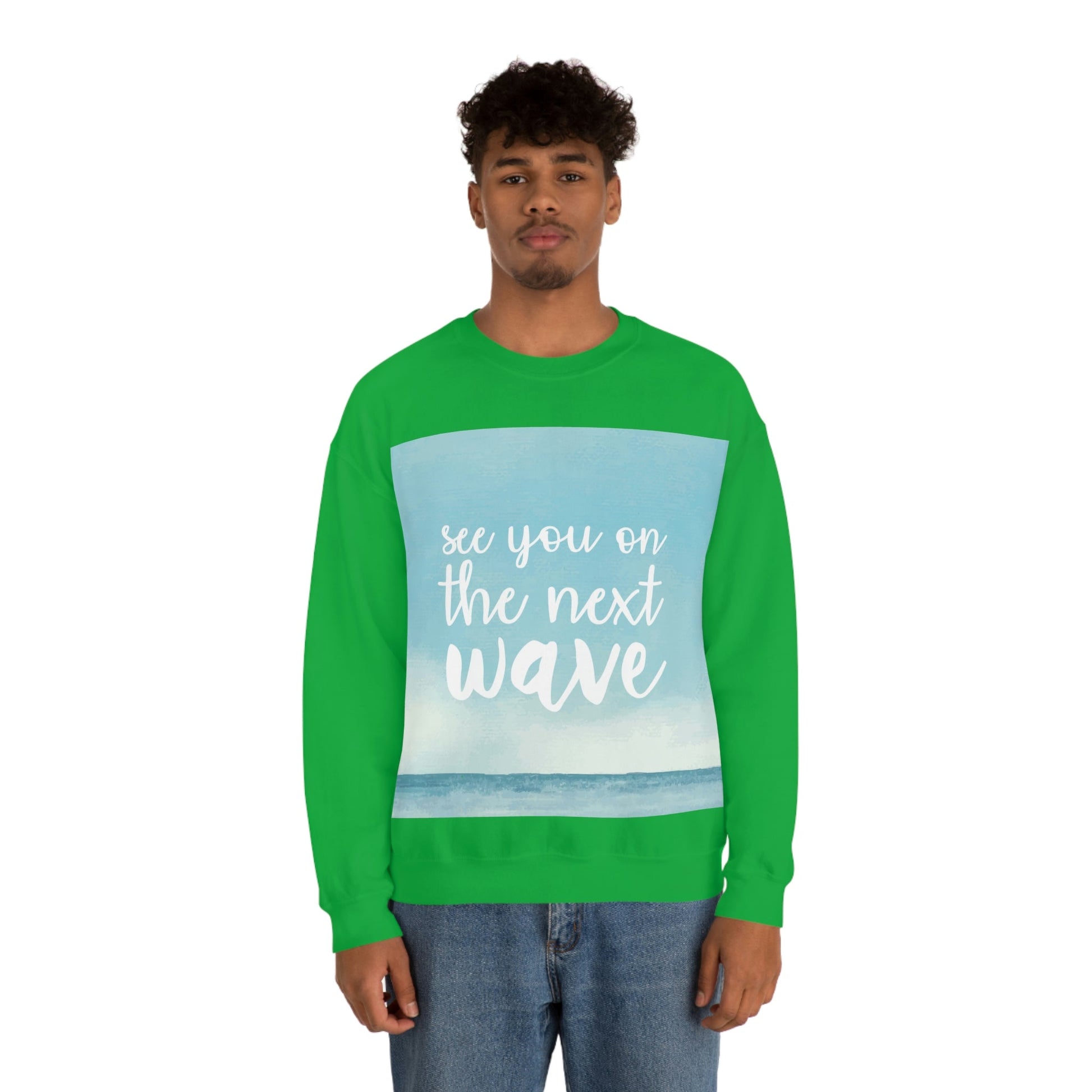 See You On the Next Wave Surfers Slogan Heavy Blend™ Crewneck Sweatshirt Ichaku [Perfect Gifts Selection]