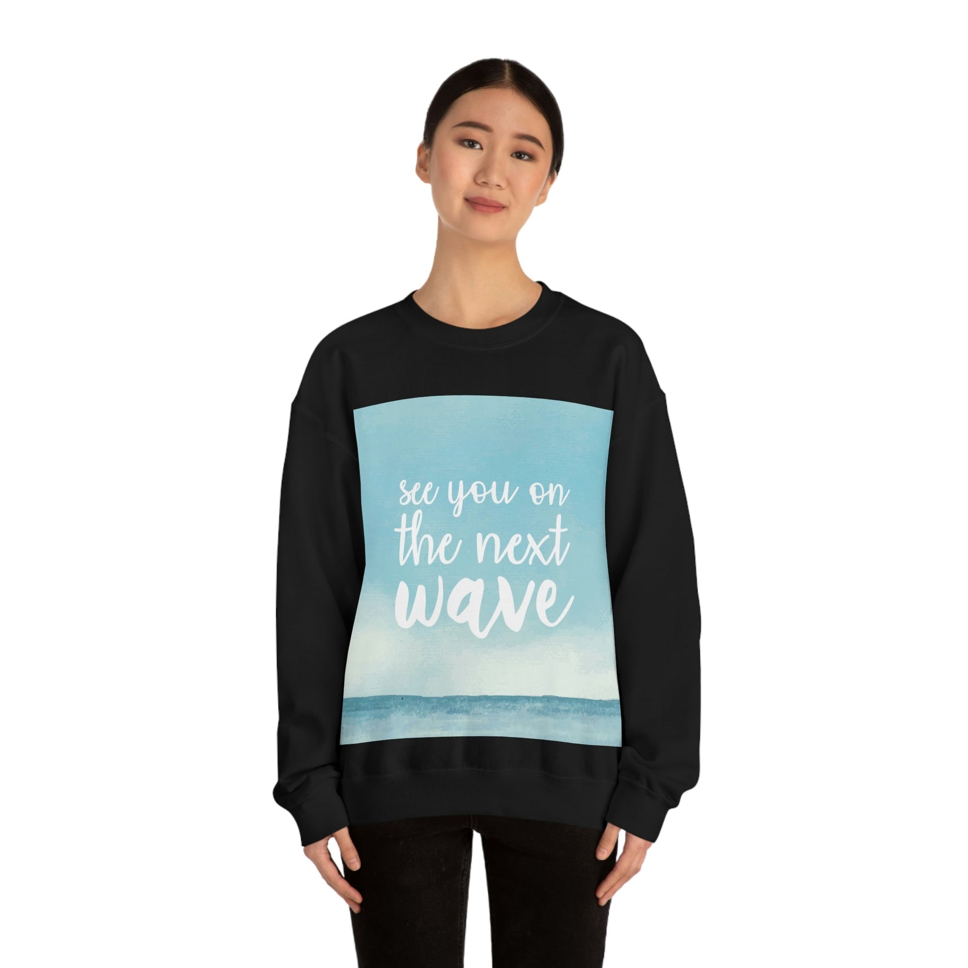 See You On the Next Wave Surfers Slogan Heavy Blend™ Crewneck Sweatshirt Ichaku [Perfect Gifts Selection]