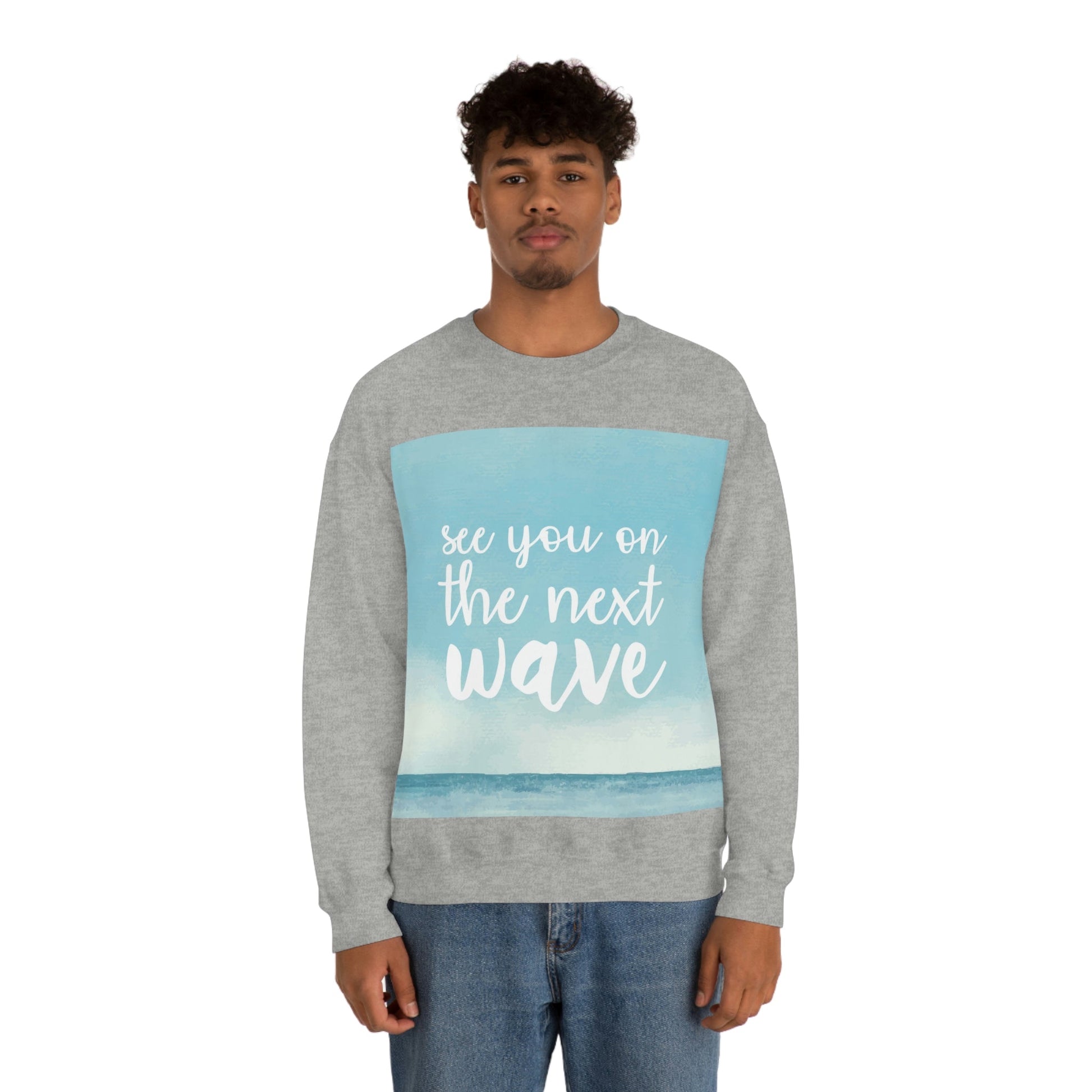 See You On the Next Wave Surfers Slogan Heavy Blend™ Crewneck Sweatshirt Ichaku [Perfect Gifts Selection]