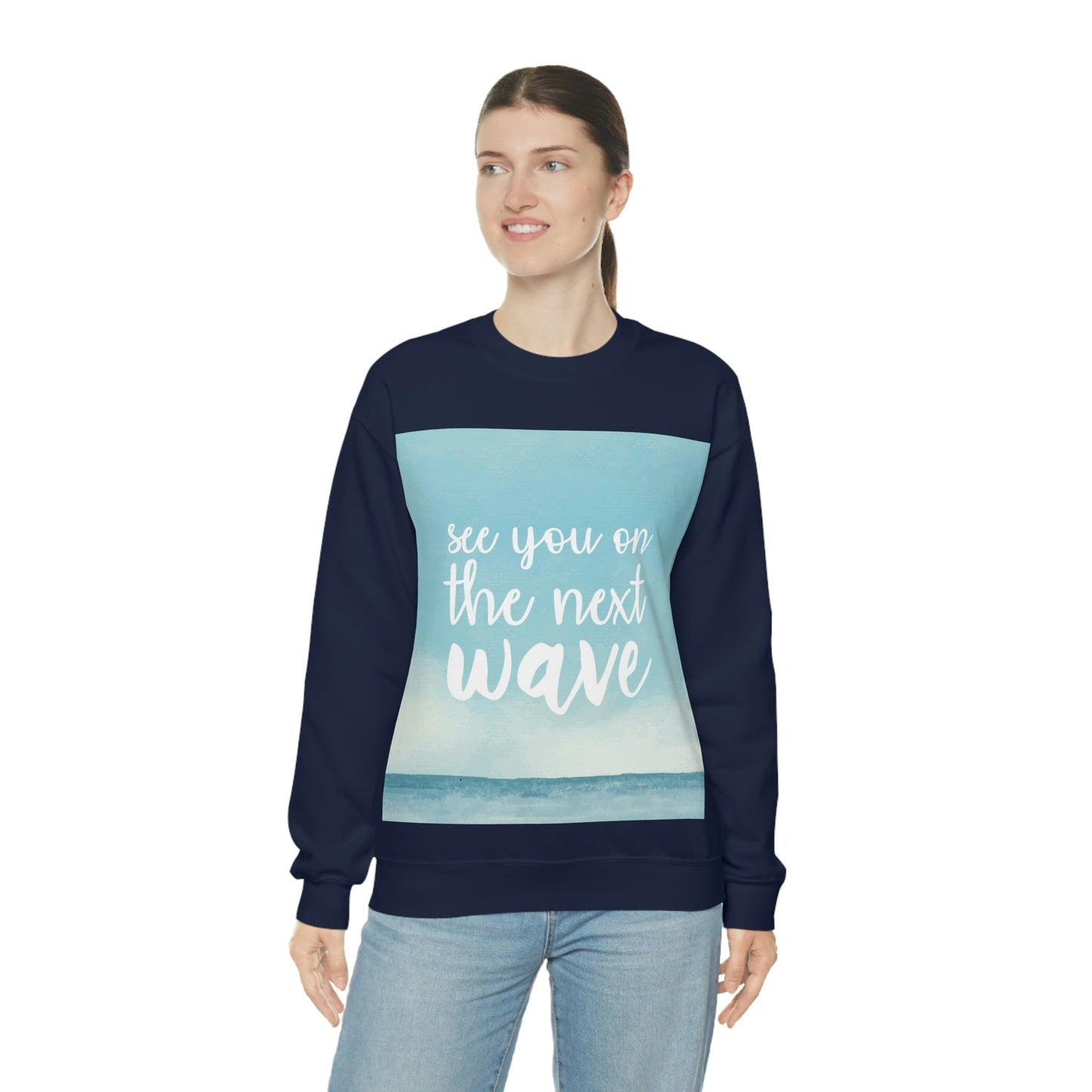 See You On the Next Wave Surfers Slogan Heavy Blend™ Crewneck Sweatshirt Ichaku [Perfect Gifts Selection]