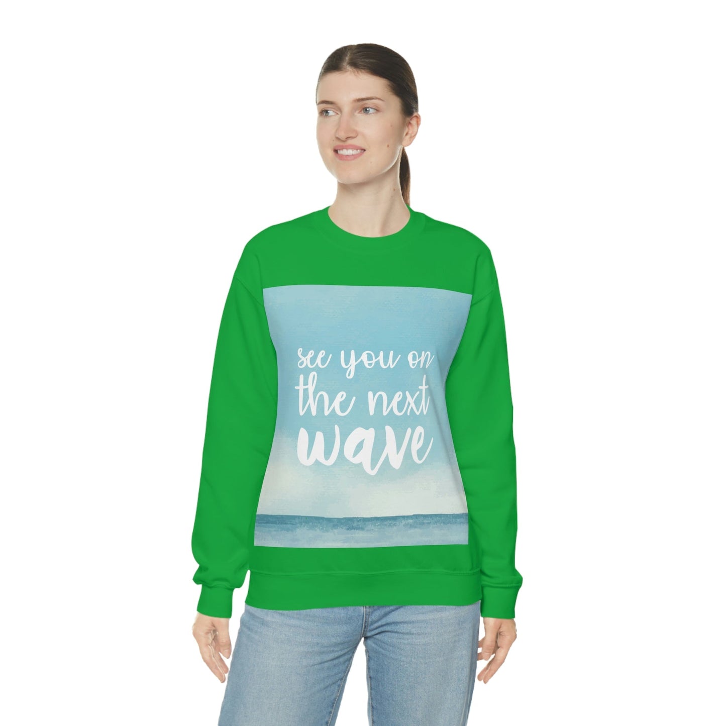 See You On the Next Wave Surfers Slogan Heavy Blend™ Crewneck Sweatshirt Ichaku [Perfect Gifts Selection]