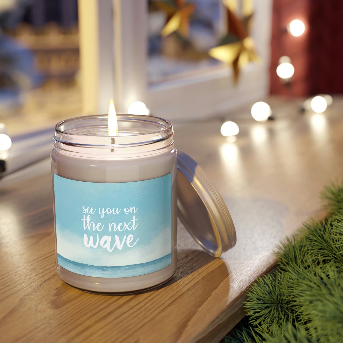 See You On the Next Wave Surfers Slogan Scented Candle Up to 60hSoy Wax 9oz Ichaku [Perfect Gifts Selection]