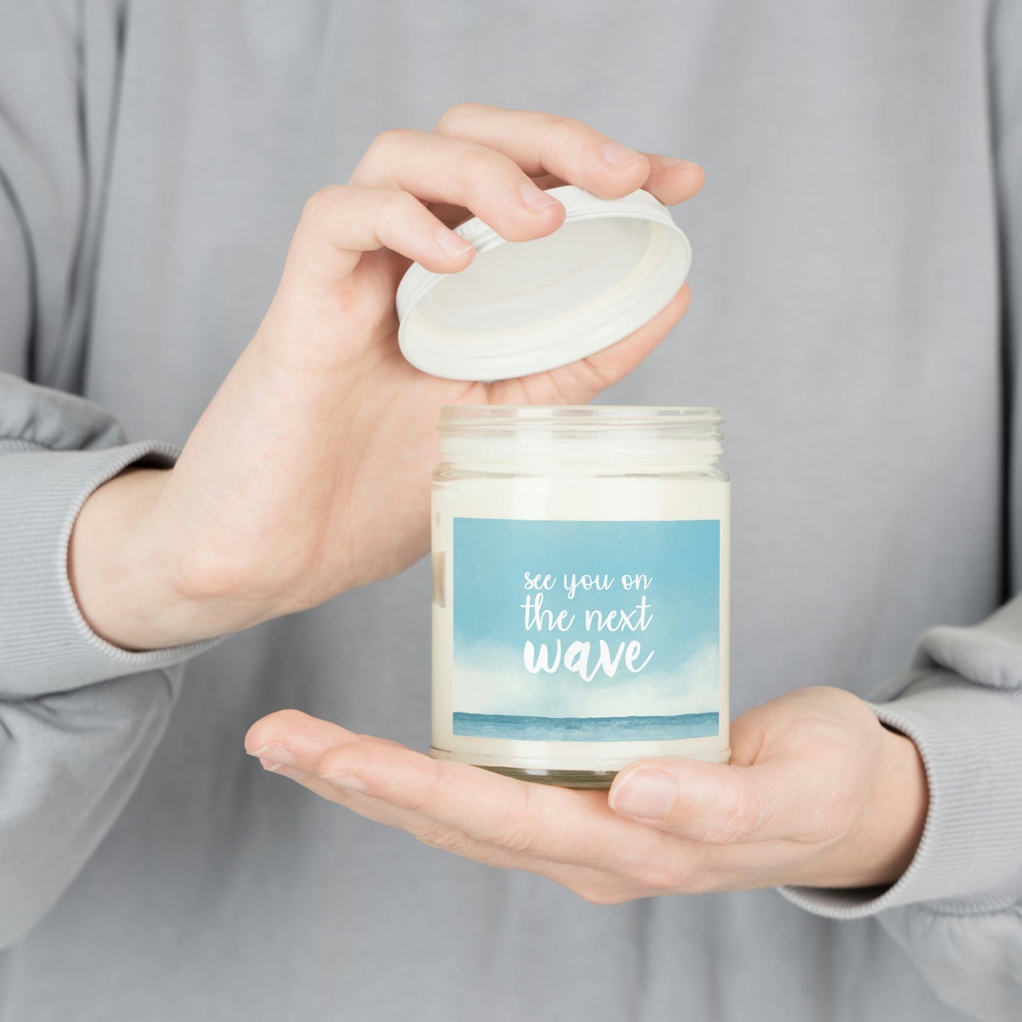 See You On the Next Wave Surfers Slogan Scented Candle Up to 60hSoy Wax 9oz Ichaku [Perfect Gifts Selection]