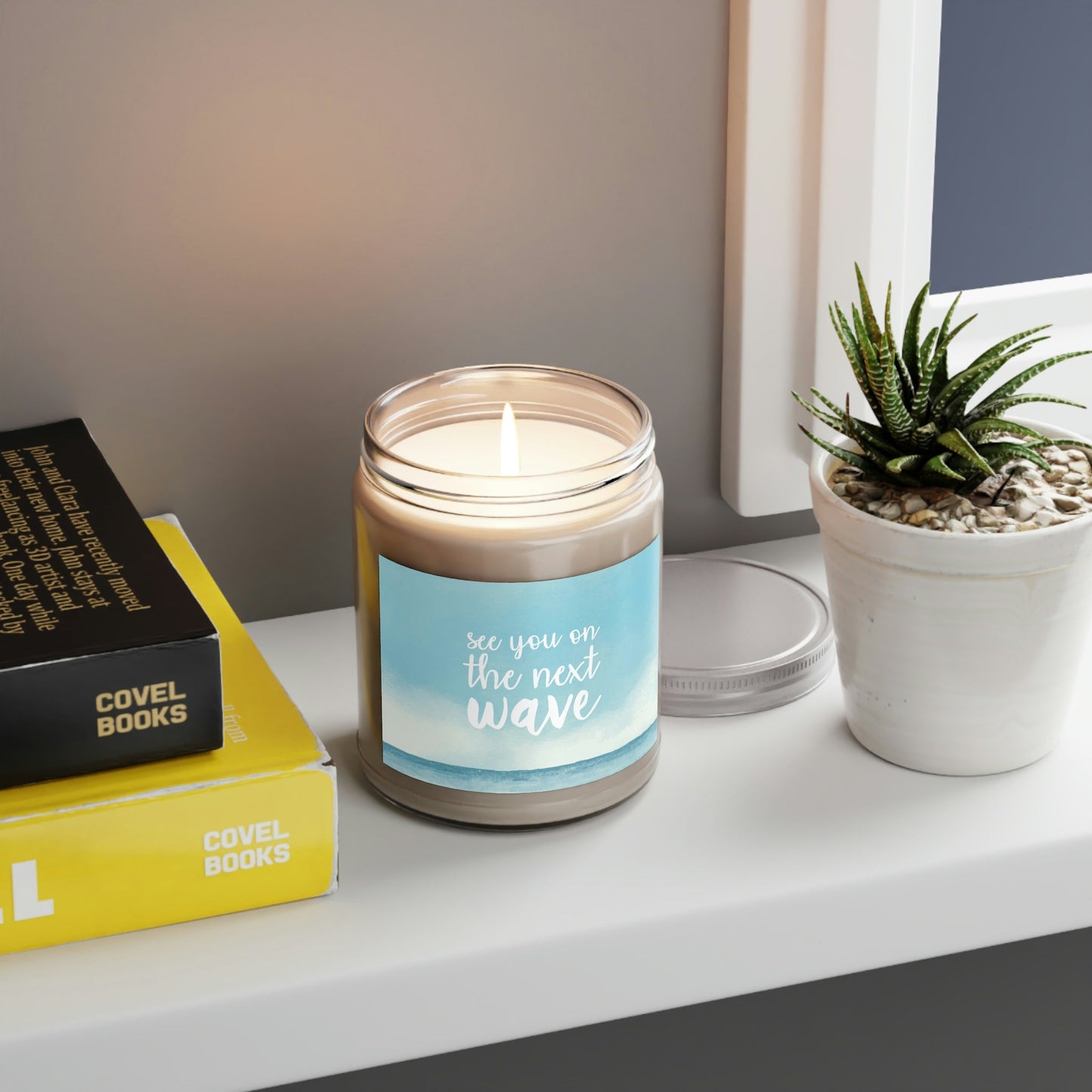 See You On the Next Wave Surfers Slogan Scented Candle Up to 60hSoy Wax 9oz Ichaku [Perfect Gifts Selection]