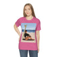 Serenity by the Sea Woman Sitting on Beach Unisex Jersey Short Sleeve T-Shirt Ichaku [Perfect Gifts Selection]