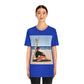 Serenity by the Sea Woman Sitting on Beach Unisex Jersey Short Sleeve T-Shirt Ichaku [Perfect Gifts Selection]