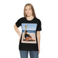 Serenity by the Sea Woman Sitting on Beach Unisex Jersey Short Sleeve T-Shirt Ichaku [Perfect Gifts Selection]