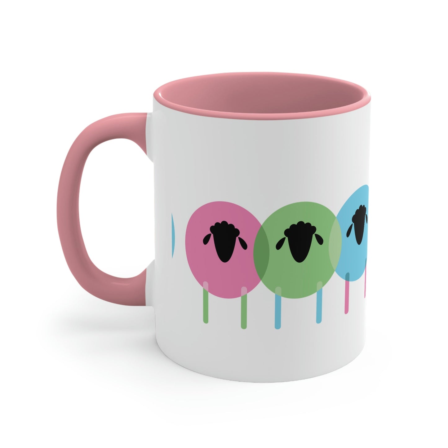 Sheeps Colored Trio Funny Humor Classic Accent Coffee Mug 11oz Ichaku [Perfect Gifts Selection]