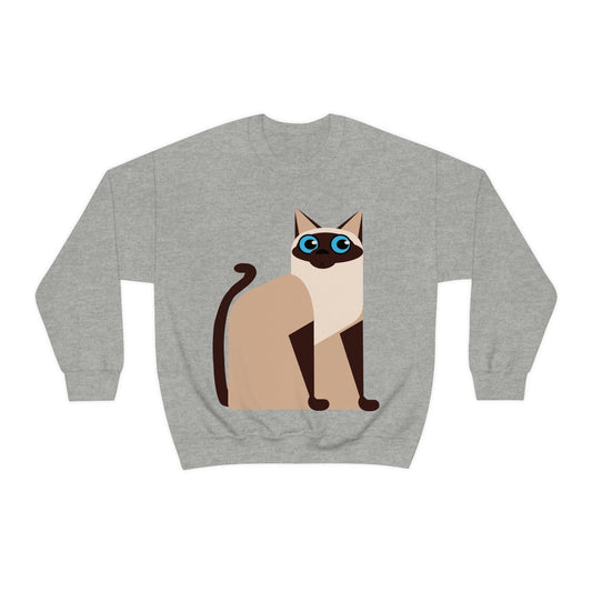 Siam Cat Lovers Anime Cartoon Unisex Heavy Blend™ Crewneck Sweatshirt Ichaku [Perfect Gifts Selection]