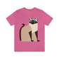 Siam Cat Lovers Anime Cartoon Unisex Jersey Short Sleeve T-Shirt Ichaku [Perfect Gifts Selection]