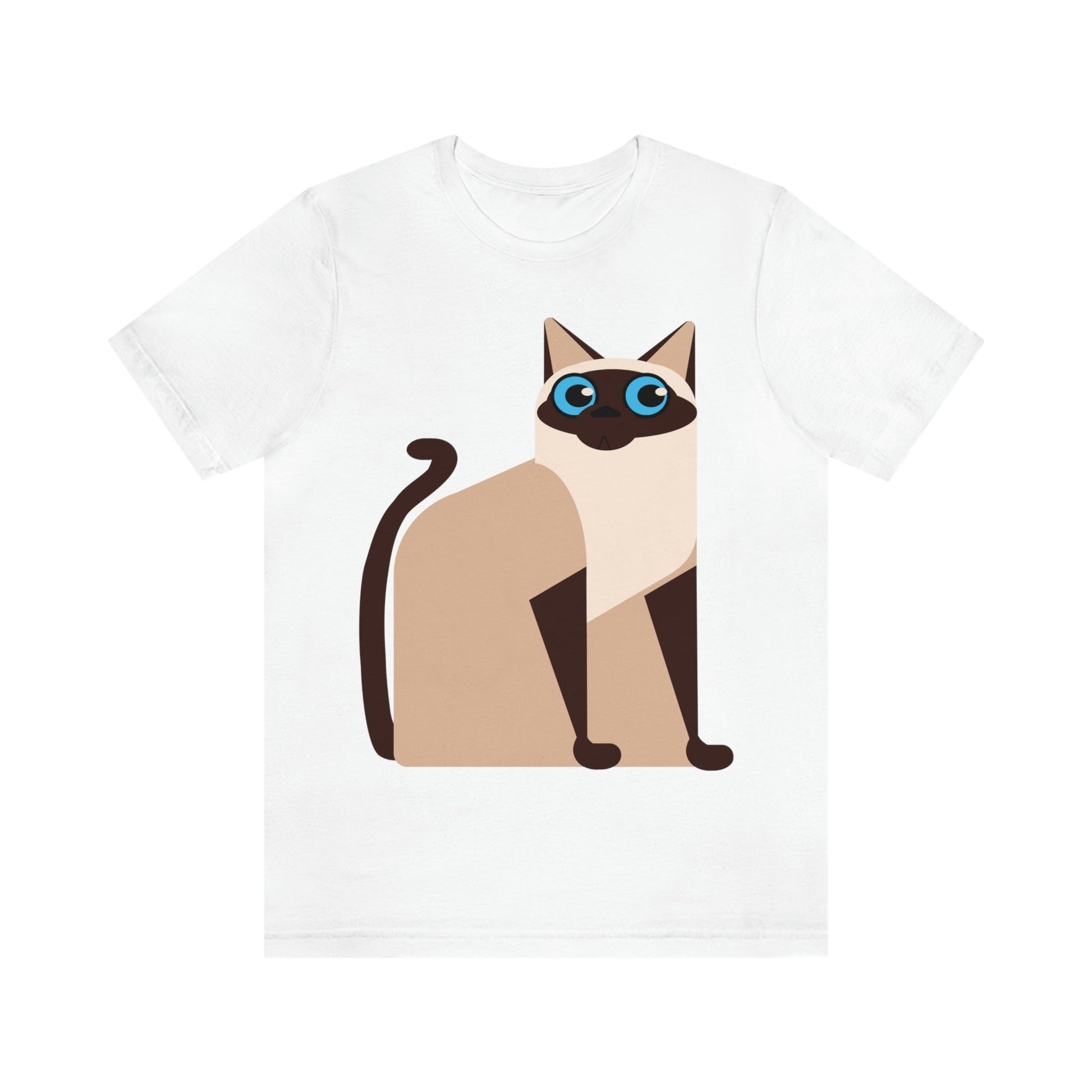 Siam Cat Lovers Anime Cartoon Unisex Jersey Short Sleeve T-Shirt Ichaku [Perfect Gifts Selection]