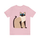 Siam Cat Lovers Anime Cartoon Unisex Jersey Short Sleeve T-Shirt Ichaku [Perfect Gifts Selection]