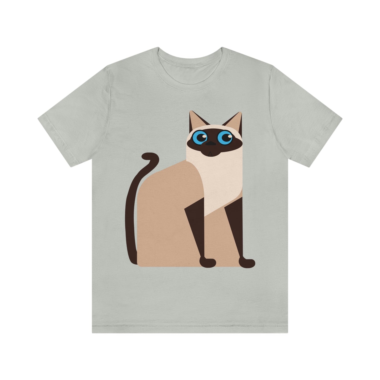 Siam Cat Lovers Anime Cartoon Unisex Jersey Short Sleeve T-Shirt Ichaku [Perfect Gifts Selection]