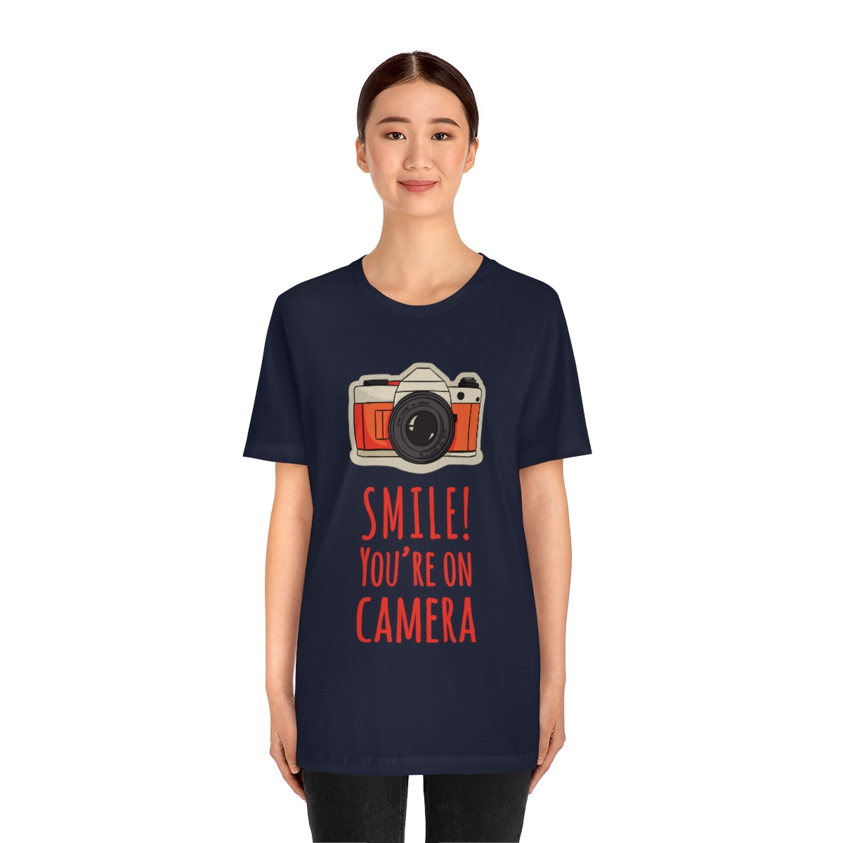 Smile! You`re on Camera Professional Photograph Surveillance Camera Unisex Jersey Short Sleeve T-Shirt Ichaku [Perfect Gifts Selection]