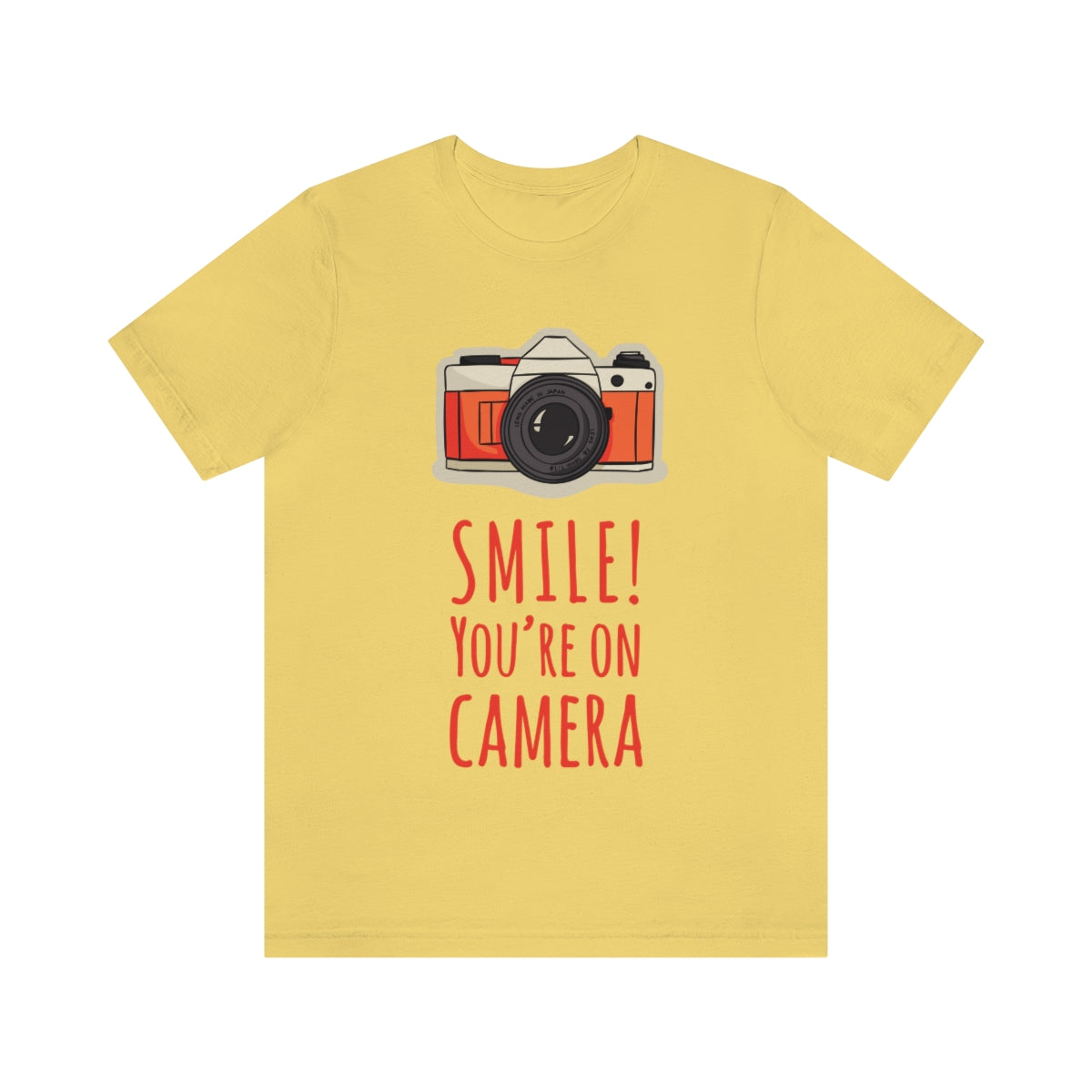 Smile! You`re on Camera Professional Photograph Surveillance Camera Unisex Jersey Short Sleeve T-Shirt Ichaku [Perfect Gifts Selection]