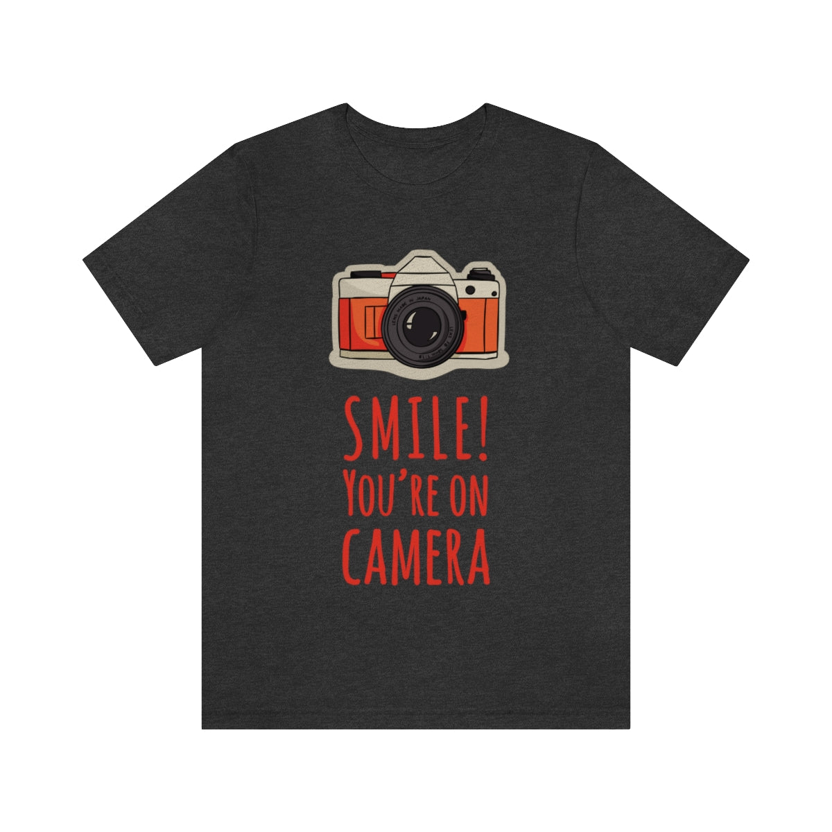 Smile! You`re on Camera Professional Photograph Surveillance Camera Unisex Jersey Short Sleeve T-Shirt Ichaku [Perfect Gifts Selection]