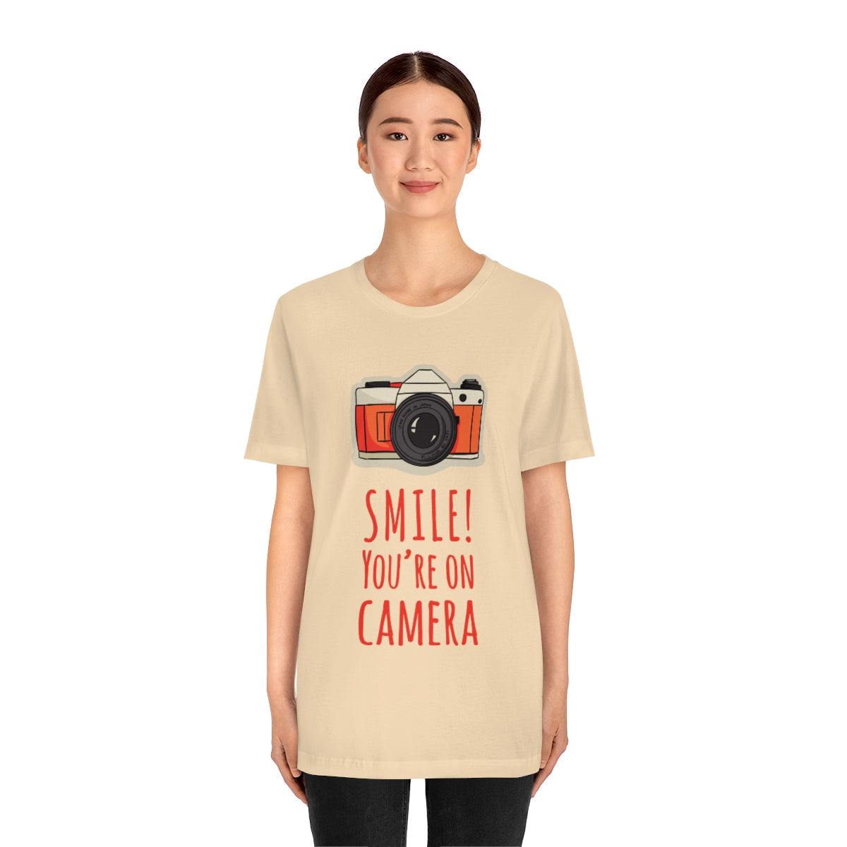 Smile! You`re on Camera Professional Photograph Surveillance Camera Unisex Jersey Short Sleeve T-Shirt Ichaku [Perfect Gifts Selection]