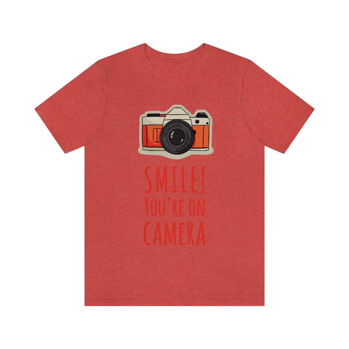 Smile! You`re on Camera Professional Photograph Surveillance Camera Unisex Jersey Short Sleeve T-Shirt Ichaku [Perfect Gifts Selection]