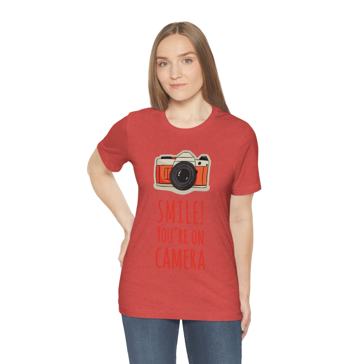 Smile! You`re on Camera Professional Photograph Surveillance Camera Unisex Jersey Short Sleeve T-Shirt Ichaku [Perfect Gifts Selection]